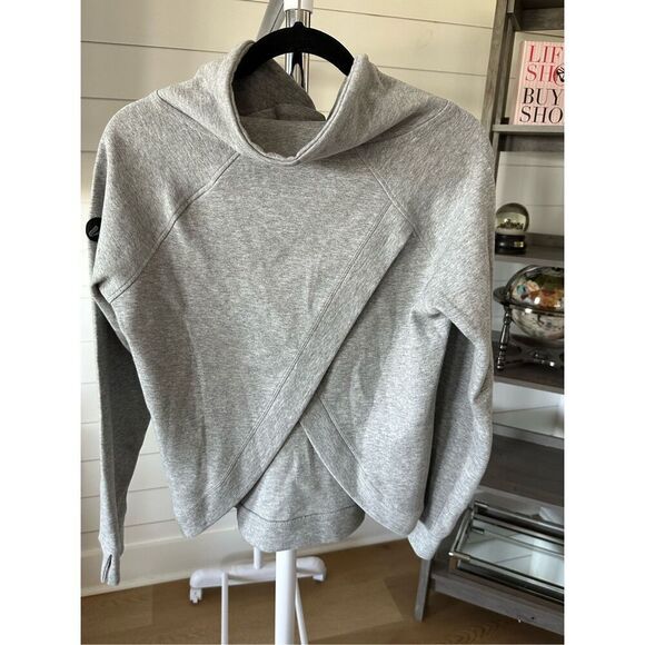 Levelwear Texas Rangers Scuba‎ Neck Open Back Sweatshirt Womens S Grey - Picture 4 of 6